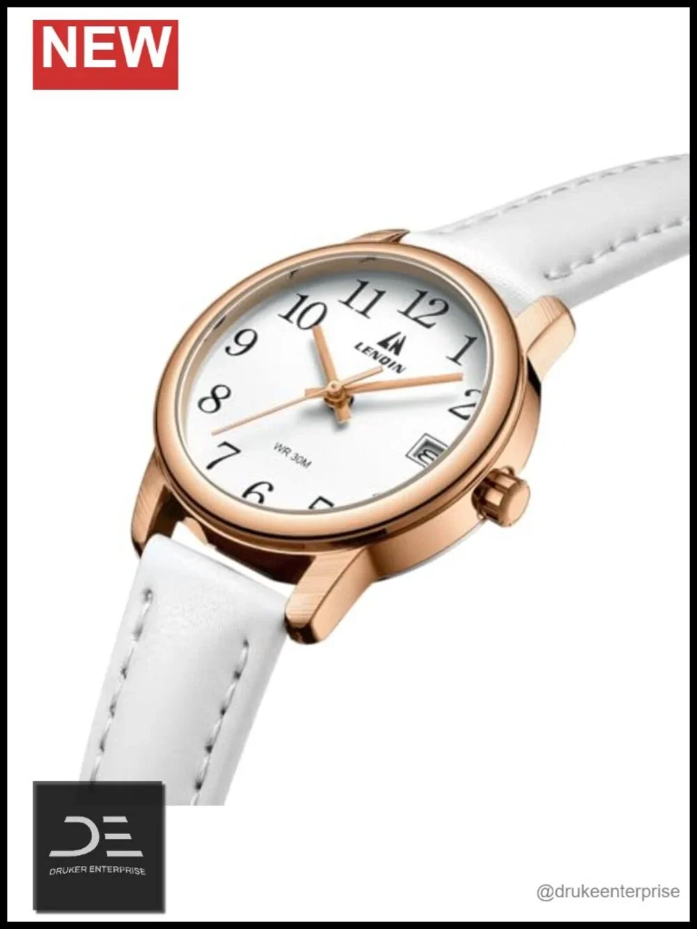 Women's Analog Quartz Watch Leather Band Waterproof 30mm